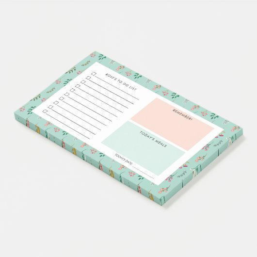 Wildflowers - Daily Organizer - Aangepaste naam Post-it® Notes (Schuin)
