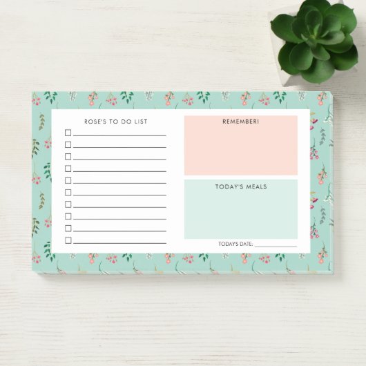Wildflowers - Daily Organizer - Aangepaste naam Post-it® Notes (Kantoor)