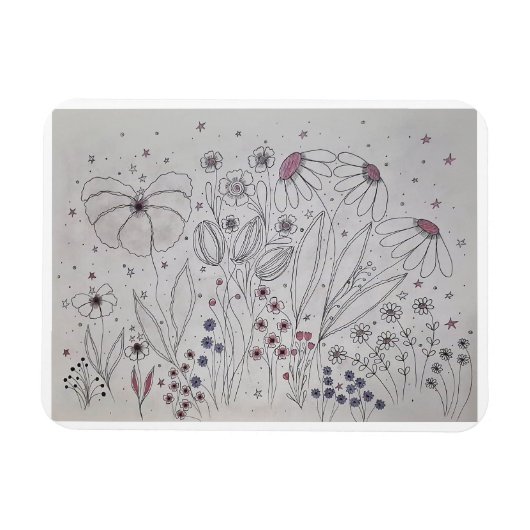 Wildflowers design magneet (Horizontaal)