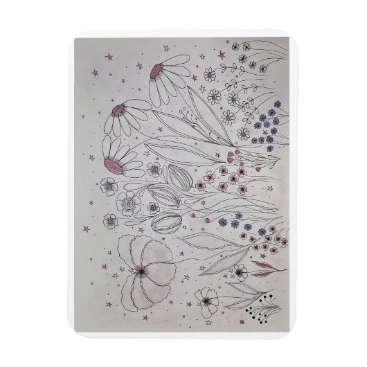 Wildflowers design magneet (Verticaal)