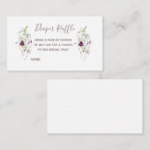 WildFlowers Diaper-kaart, behuizingskaart Informatiekaartje (Voorkant / Achterkant)