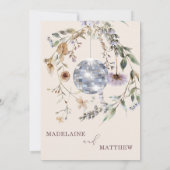 Wildflowers Disco Floral Modern Elegant Wedding Kaart (Achterkant)