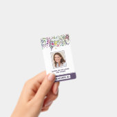 Wildflowers Docent Naam Foto ID Badge (Handheld)