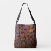 Wildflowers Donker paarse sinaasappel Crossbody Tas (Achterkant)