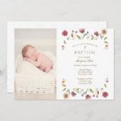 WildFlowers Doop Foto Kaart (Voorkant / Achterkant)