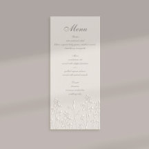 Wildflowers Ecru Faux Embossed Classic Wedding