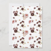  Wildflowers Eenvoudige Kruismeisjesdoop Kaart (Achterkant)