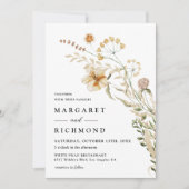  Wildflowers Elegant Bloemen Huwelijk Kaart (Voorkant)