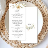  Wildflowers Elegant Bloemen Trouwmenu Menu
