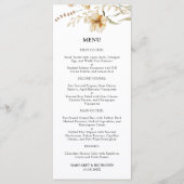  Wildflowers Elegant Bloemen Trouwmenu Menu (Voorkant)
