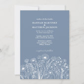 Wildflowers Elegant Boho Wedding Kaart (Voorkant)