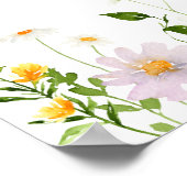 Wildflowers Elegant Calligraphy Wedding Welcome Poster (Hoek)