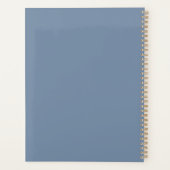 Wildflowers Elegant Dusty Blue Boho Fotobruiloft Planner (Achterkant)