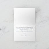 Wildflowers Elegant Dusty Blue Boho Wedding Bedankkaart (Binnen)