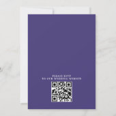 Wildflowers Elegant Modern Budget QR Code Wedding Kaart (Achterkant)
