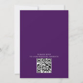 Wildflowers Elegant Modern Budget QR Code Wedding Kaart (Achterkant)