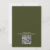 Wildflowers ELegant Modern Budget QR Code Wedding Kaart (Achterkant)