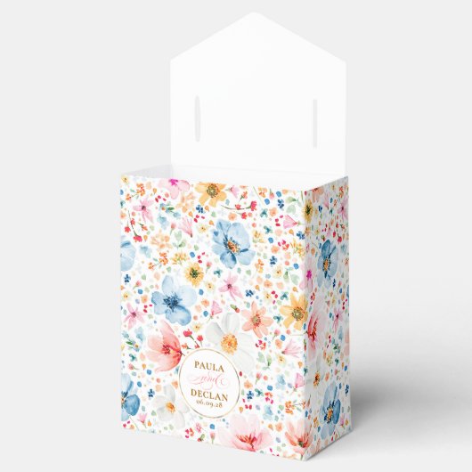 Wildflowers Elegant Romantisch Boho Bloemen Huweli Bedankdoosjes (Geopend)