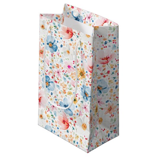 Wildflowers Elegant Romantische Zomer Favorieten Klein Cadeauzakje (Voorkant Gekanteld)