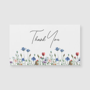 Wildflowers Elegant Script Bedankt