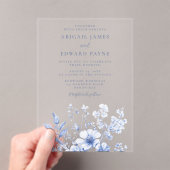  Wildflowers Elegant Wedding Acryl Uitnodigingen (Insitu (Draagbaar))