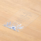  Wildflowers Elegant Wedding Acryl Uitnodigingen (Laagn)