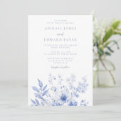  Wildflowers Elegant Wedding Kaart (Staand voorkant)