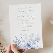  Wildflowers Elegant Wedding Kaart