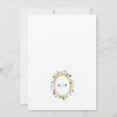 Wildflowers Elegante  Bloemen Huwelijk Kaart (Achterkant)