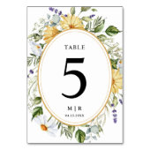 Wildflowers Elegante  Bloemen Huwelijk Kaart (Voorkant)