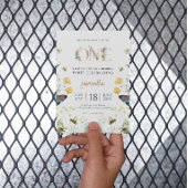 Wildflowers en bijen verjaardagsfeestje uitnodigen save the date