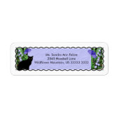  Wildflowers en Cat Return Address Labels (Voorkant)