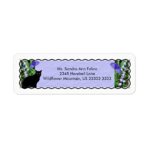  Wildflowers en Cat Return Address Labels