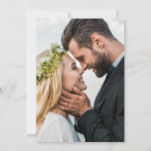 Wildflowers en foto bruiloft kaart (Achterkant)
