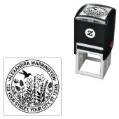 Wildflowers en Hummingbird Naam Return Adres Zelfinktende Stempel (In situ)