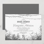 Wildflowers en String Lights vrijgezellenfeest Kaart (Voorkant / Achterkant)