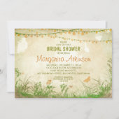 Wildflowers en String Lights vrijgezellenfeest Kaart (Voorkant)