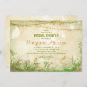 Wildflowers en String Lights vrijgezellenfeest Kaart (Voorkant / Achterkant)