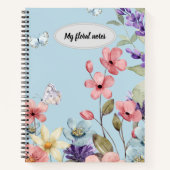Wildflowers en vlinders custom notitieboek (Voorkant)