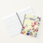 Wildflowers en vlinders custom notitieboek (Binnen)