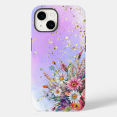 Wildflowers en zachte pastelbasis Case-Mate iPhone case (Achterkant)