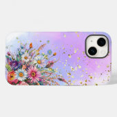 Wildflowers en zachte pastelbasis Case-Mate iPhone case (Achterkant (horizontaal))