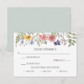 Wildflowers Enclosure RSVP-kaart Kaart (Voorkant / Achterkant)