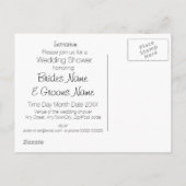 Wildflowers Favors Ideeën, Wedding Shower Theme Uitnodiging Briefkaart (Achterkant)