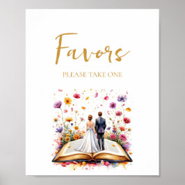 Wildflowers Favors Neem een teken Poster