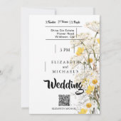 Wildflowers Festival Floral Theme Wedding Kaart (Achterkant)