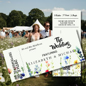Wildflowers Festival Thema Bloemen Huwelijk Kaart