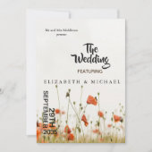 Wildflowers Festival Thema Bloemen Huwelijk Kaart (Voorkant)