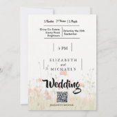 Wildflowers Festival Thema Bloemen Huwelijk Kaart (Achterkant)