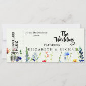 Wildflowers Festival Thema Bloemen Huwelijk Kaart (Voorkant)